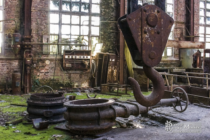 Industrial Wasteland Coal Mine Hasard Cheratte Winding Tower Coil Pulley