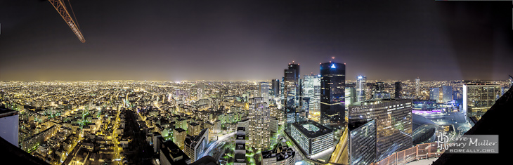 Rooftop T1 Tower Defense Building Site Panoramic Paris Night Defense HDR