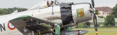 ...Douglas AD-4N Skyraider au roulage au Bourget...