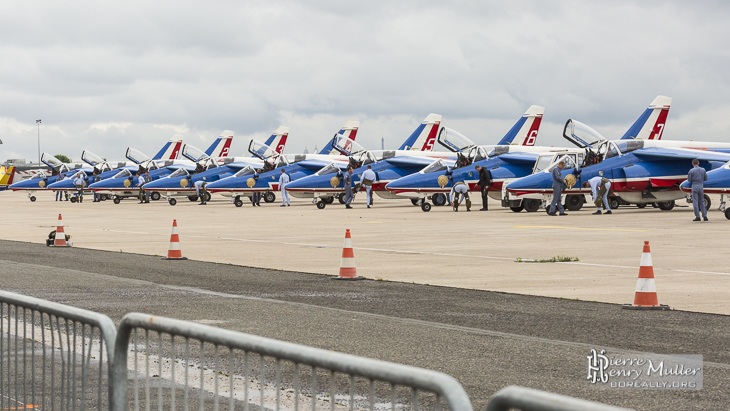 Embarquement des pilotes de la Patrouille de France 2014