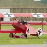 Fokker Triplan au démarrage moteur au Bourget