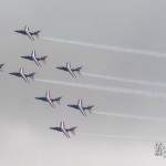 Patrouille de France en formation Rafale