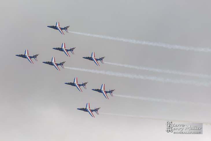 Patrouille de France en formation Rafale