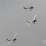 Trois Morane Saulnier en formation pour les 100 ans du Bourget