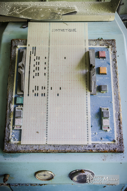 Carte perforée de programmation