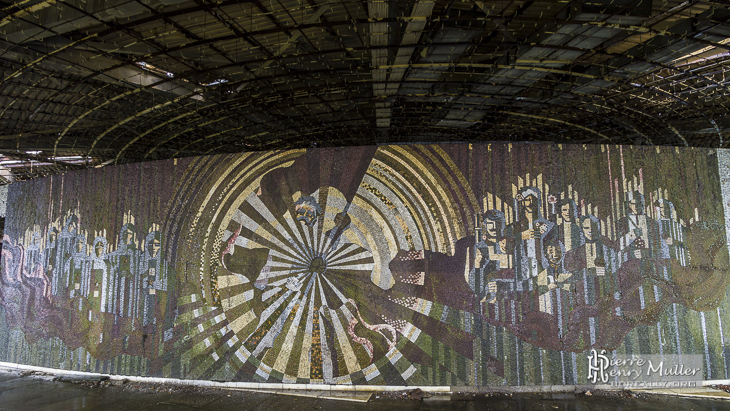 Scène en mosaïque thématique soviétique