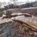 Eau polluée sur le site du lavoir à charbon de Blayes-les-Mines