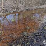 Pollution de l'eau sur le site du lavoir à charbon à Blayes-les-Mines / Carmaux
