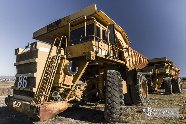 Tombereaux rigides les camions de la mine