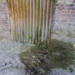 Infiltration et pourriture du plancher avec un radiateur dans le château Mesen
