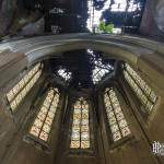 Vitraux du choeur de l'Eglise abandonnée du château Mesen à Lede
