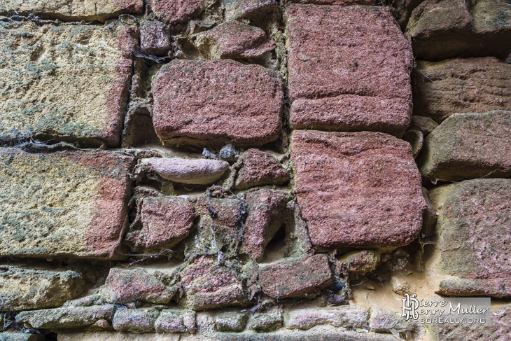 Texture de pierre roses du château