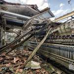 Effondrement dans la salle des machines à filer industrielle de la filature Badin