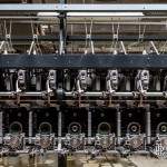 Machine à filer industrielle moderne dans la filature de Barentin