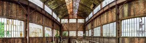 ...Panoramique HDR d’un hangar des forges de Clabecq....