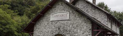 ...Ancienne gare de Sarrance sur la ligne Pau-Canfranc...