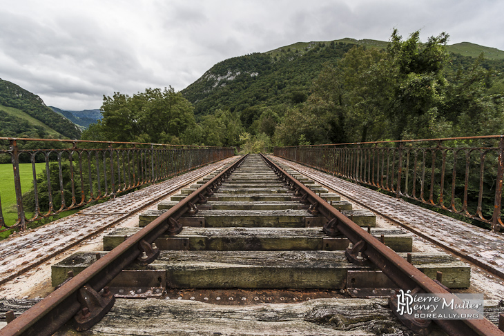 Pont abandonné de la ligne de chemin de fer Pau-Canfranc