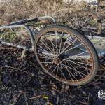 Chariot à roues de vélo à la papeterie Darblay