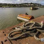 Bouée métallique dit tonne de port où est amarré le sous-marin