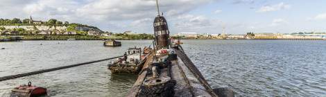 ...Sous-marin russe Black Widow depuis la proue avec compensation de la g&icirc;te....