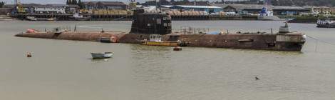 ...Sous marin Russe Foxtrot B-39 dans le Kent en cours de restauration....