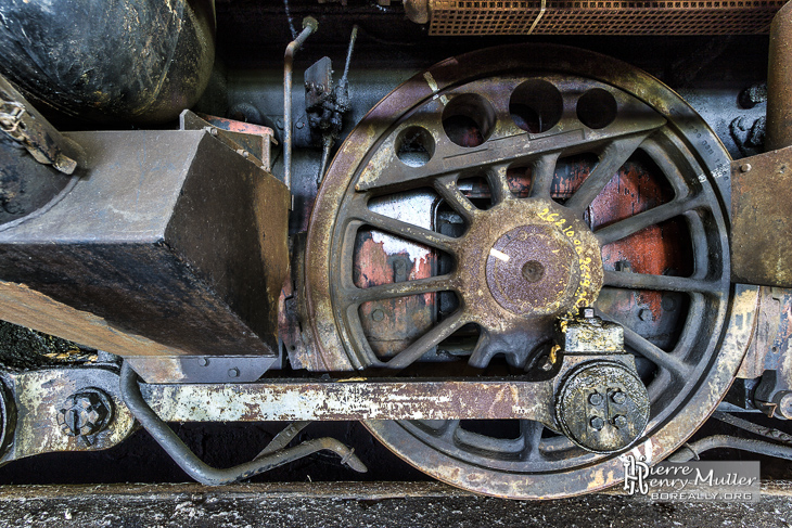 Essieu de bogie d'une locomotive SNCB série 73