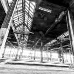 Hangar du dépôt de train abandonnés de Charleroi