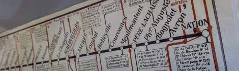 ...Vieux plan du métro parisien dans une rame Sprague Thomson....