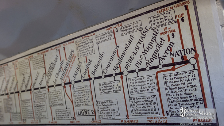 Vieux plan du métro parisien