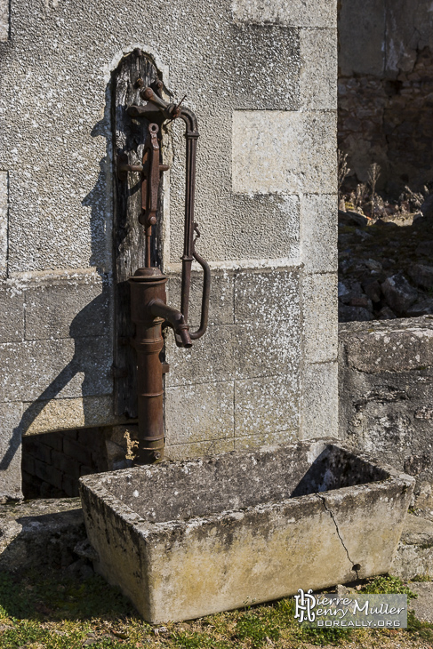 Fontaine à eau avec pompe manuelle