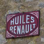 Plaque émaillée Huiles Renault