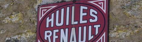 ...Plaque &eacute;maill&eacute;e Huiles Renault...