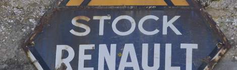 ...Plaque &eacute;maill&eacute;e Stock Renault...