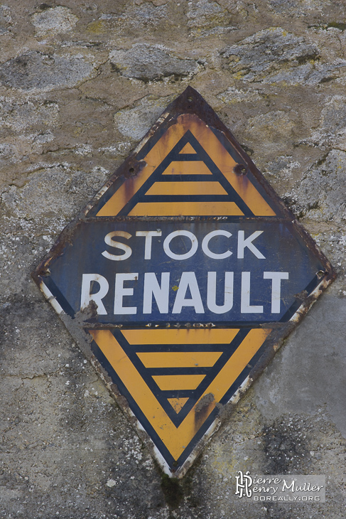 Plaque émaillée Stock Renault