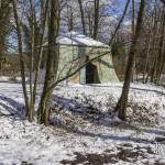 Tente Tartare au Désert de Retz sous la neige