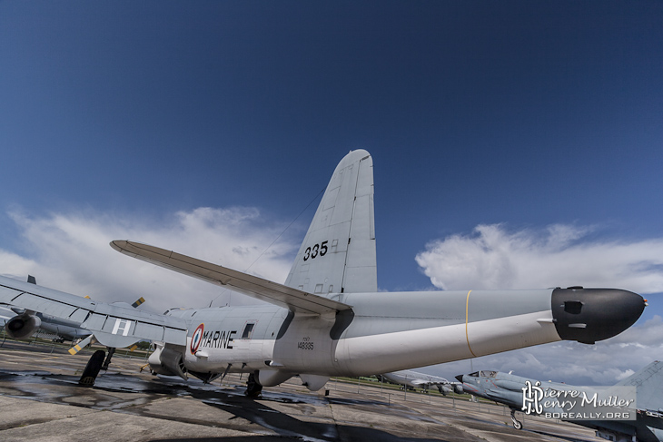 Arrière d'un Lockheed P2V-7 Neptune au musée du Bourget