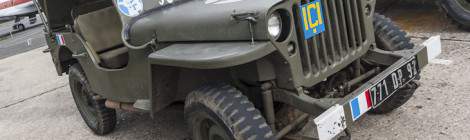 ...Une Jeep Willys M201 pr&eacute;sente &agrave; l&rsquo;inauguration du hall de la seconde guerre mondiale au mus&eacute;e de l&rsquo;Air et de l&rsquo;Espace du Bourget....