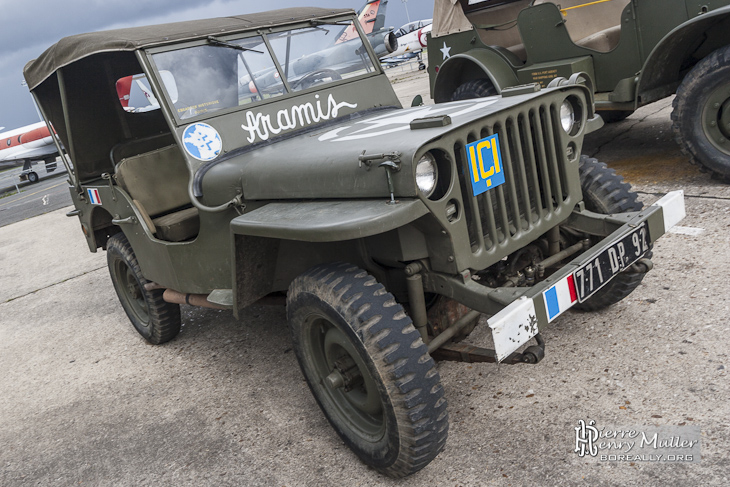 Jeep Willys M201 à l'inauguration du hall seconde guerre mondiale du Bourget