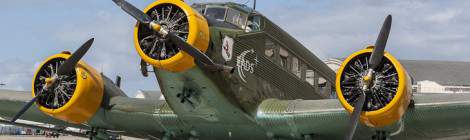 ...Arriv&eacute; pour l&rsquo;inauguration du hall de la seconde guerre mondiale le Junkers Ju 52 est au parking en face du mus&eacute;e de l&rsquo;Air et de l&rsquo;Espace....
