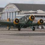Junkers Ju 52 au roulage vers les installations du musée du Bourget