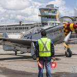 Mustang P-51D Nooky Booky IV arrivant à l'aéroport du Bourget