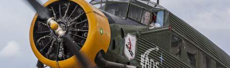 ...Refroidissement des moteurs apr&egrave;s le vol vers le Bourget pour le Junkers Ju 52....