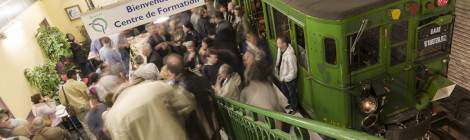...La Sprague Thomson fait un arr&ecirc;t au centre de formation &agrave; la conduite des m&eacute;tro de Gare du Nord....