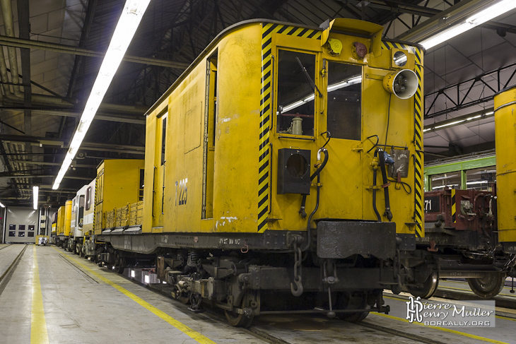 Motrice Sprague reconvertie en motrice de convoi de chantier du métro