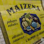 Publicité du métro en faïence pour Maizena à la station fantôme Saint Martin