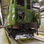 Sprague Thomson couleur verte dans les ateliers de la Villette de la RATP