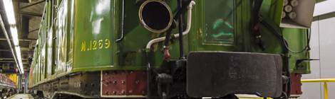 ...La Sprague Thomson classé monument historique est garée dans les ateliers de la RATP situé à la Villette....