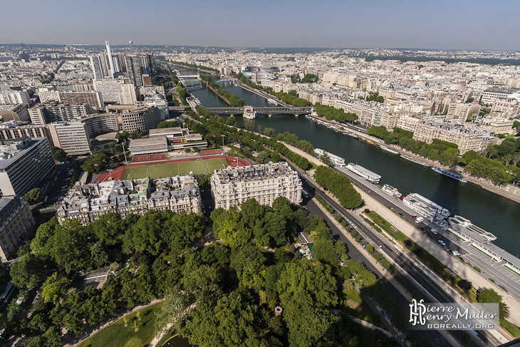 La Seine et le 15ème et 16ème arrondissement de Paris depuis la Tour Eiffel