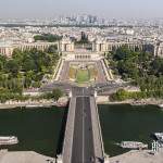 Le Trocadéro, l'ouest parisien et le quartier de la Défense vue depuis la Tour Eiffel