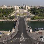 Le Trocadéro vue depuis le premier étage de la Tour Eiffel à Paris